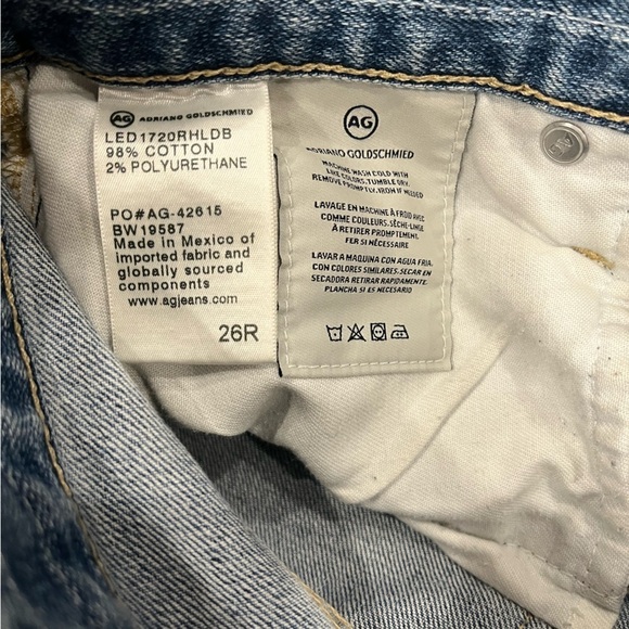 [26R]AG Adriano Goldschmied The Nolan Ankle Relaxed Slim Ankle Distressed Jeans - Picture 5 of 8